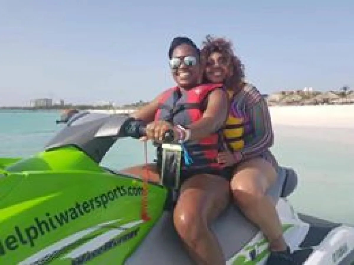 Two Friends on a Jet Ski