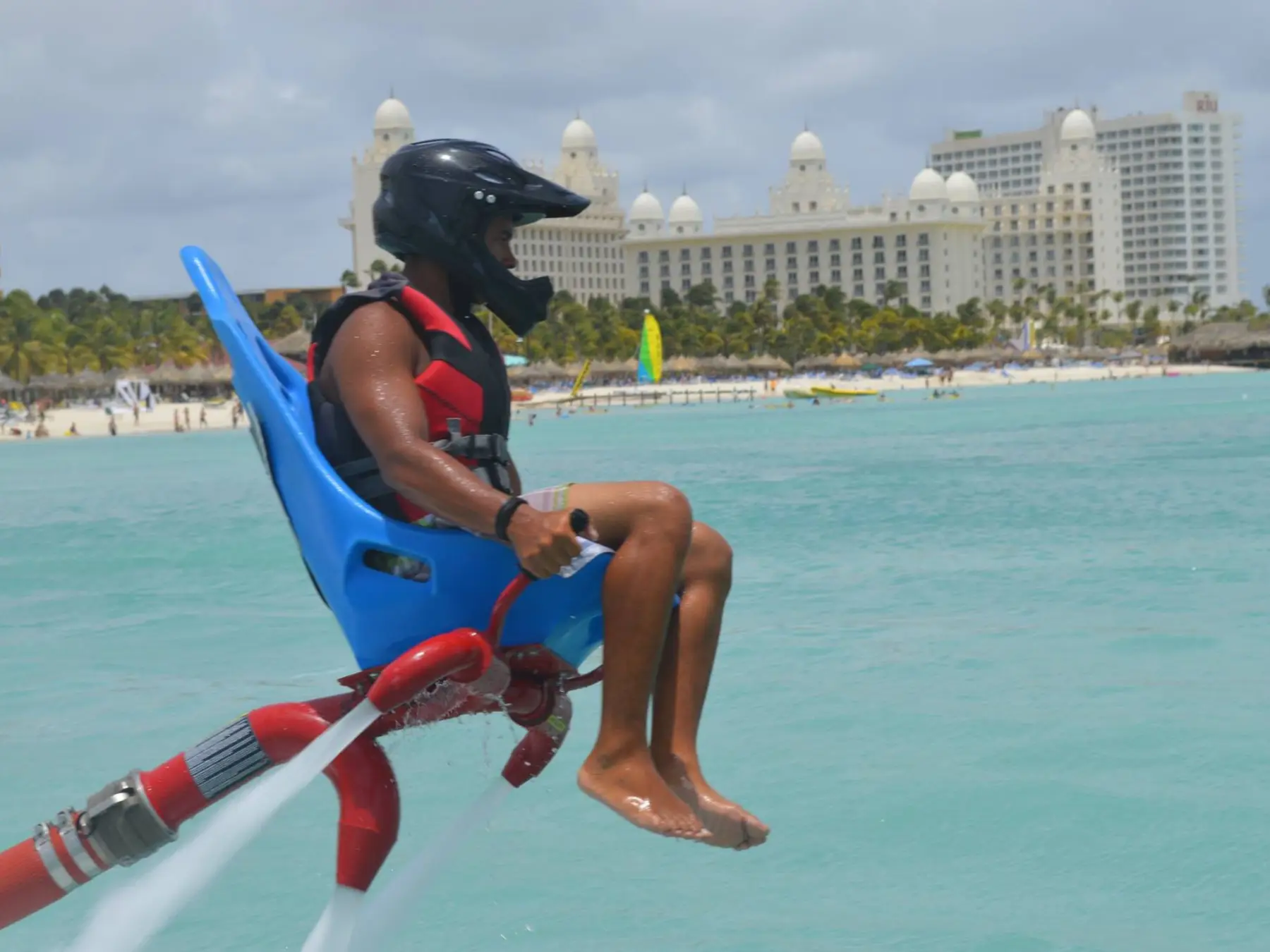 Man on a Freedom Flyer in the Ocean